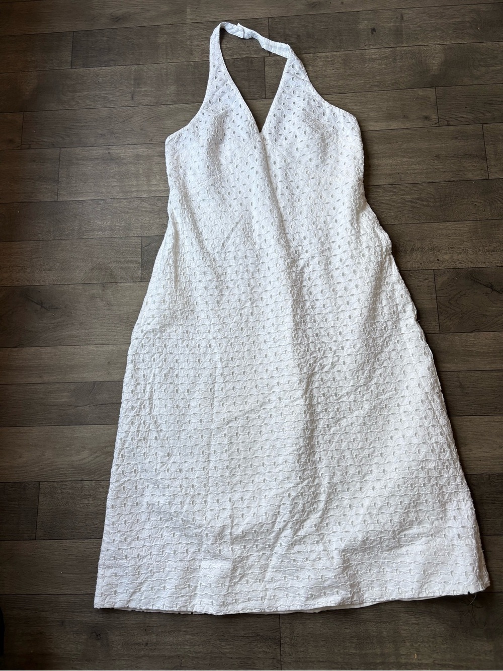 Target White Eyelet Halter Backless Summer Dress